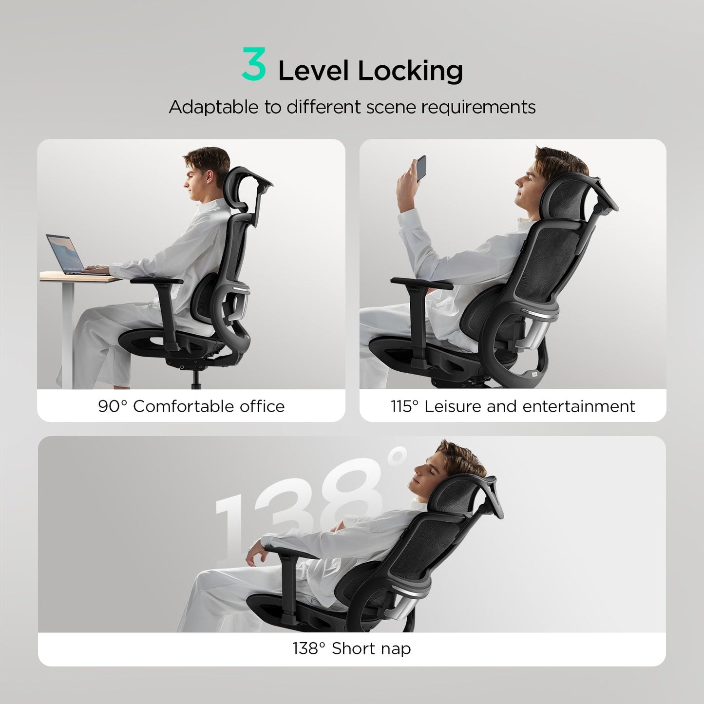 HBADA E2 Pro Ergonomic Office Chair without Footrest