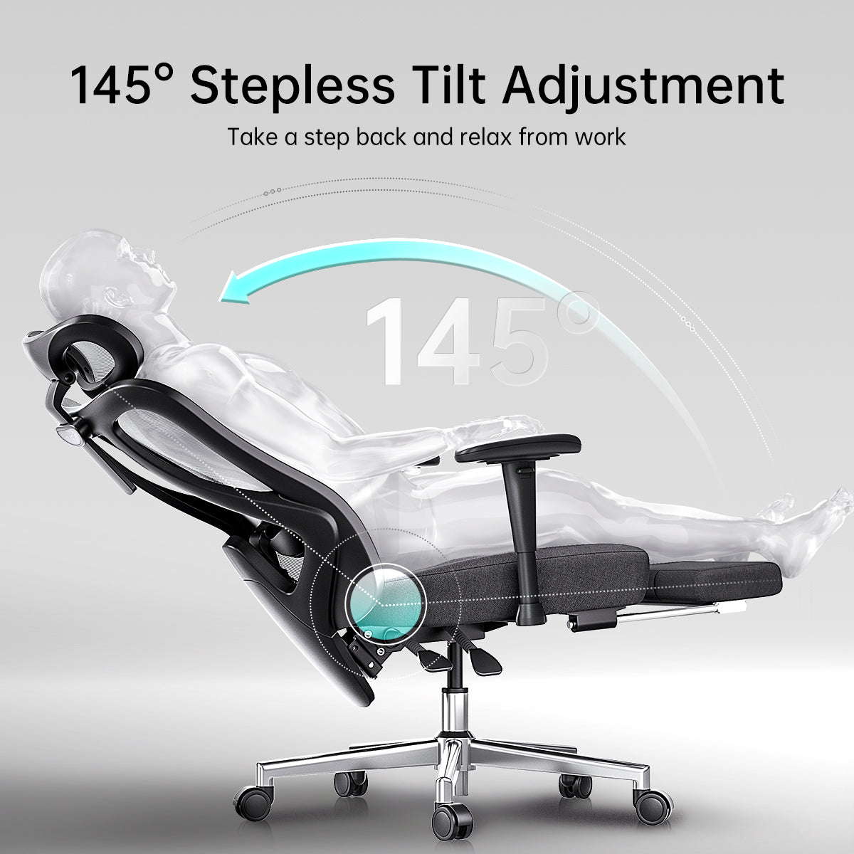 HBADA P3 Ergonomic Chair with Footrest