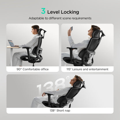 HBADA E2 Pro Ergonomic Office Chair without Footrest