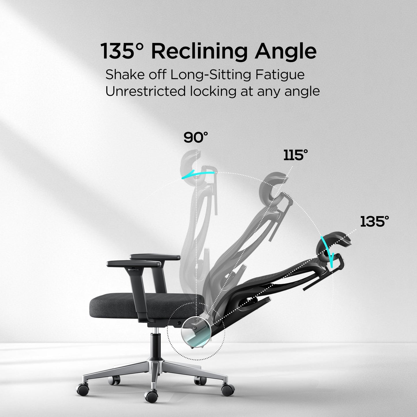 HBADA P3 Ergonomic Chair without Footrest