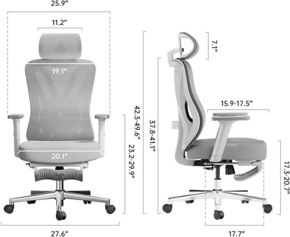 HBADA P5 Ergonomic Office Chair with Footrest
